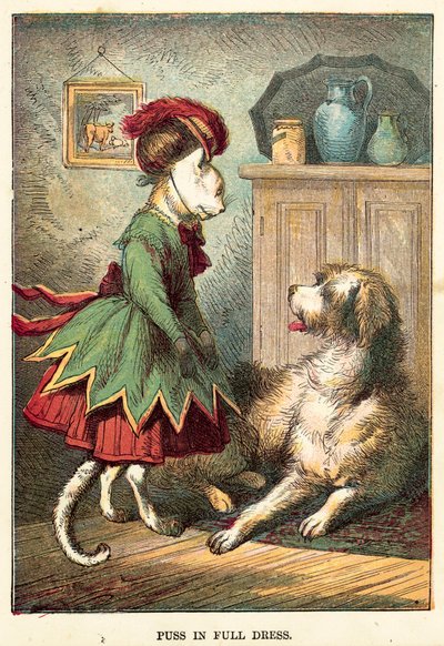 Puss in Full Dress by English School